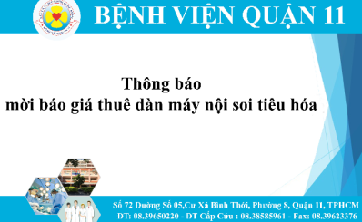 Thông báo mời báo giá thuê dàn máy nội soi tiêu hóa